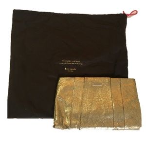 Kate Spade Metallic Gold Clutch Purse